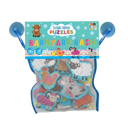 Buddy & Barney Pěnové puzzle do vany Farma, 18 ks