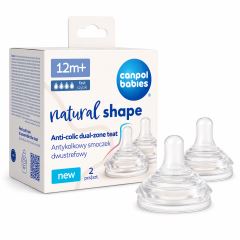 Natural Shape antikolikový dudlík – silikonový, DuoFlex, bez BPA, 12m+