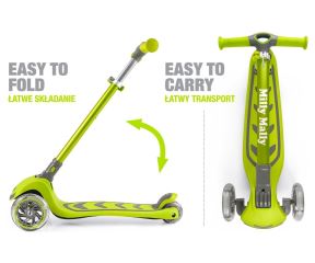 Dětská tříkolová koloběžka BOOGIE Scooter LED - zelená (5)