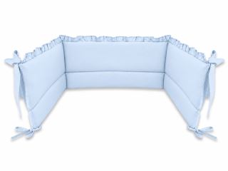 Mantinel s volánkem do postýlky 120 x 60 cm, 180cm Royal - sv. modrý, Baby Nellys (1)