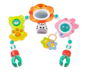 Senzorický oblouk Zebra Toyz – zrcátko, chrastítka, 0–18m