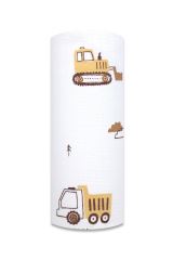 Tetrová plenka 70×80 cm Basic, 100% bavlna,  Nákladní auta - béžové - 1ks