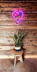 LED NEON LIGHT lampička Srdce, LED Neon lampička USB dekorace (3)