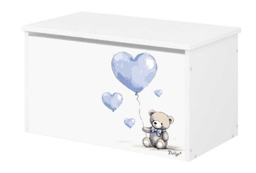 Box na hračky Nellys - Teddy love - modrý (1)