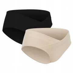 Kalhotky pro těhotné Canpol babies MumFit pohodlné 2 ks, černé, béžové - XL (3)