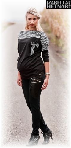 Be MaaMaa Těhotenské kalhoty ZOE  - černé, vel. XS