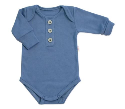 Rostoucí body NATURE, dlouhý rukáv s knoflíčky, bavlna, jeans