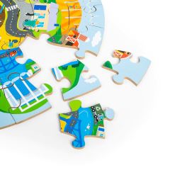 Bigjigs Toys Kruhové puzzle Recyklace (6)