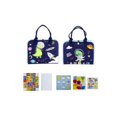 Senzorická busy kniha látková Vesmír – rozvojová hračka pro děti, 2Kids Toys (1)