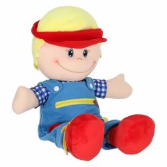 Montessori látková panenka Maxík – senzorická mazlící panenka, 46cm, XXL