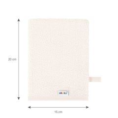 Dětská mycí rukavice XL Akuku – 100% bavlna, 15×20 cm, od narození, krémová (4)