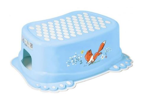 Tega Baby Stolička, schůdek s protiskluzovou funkcí Liška, modrý