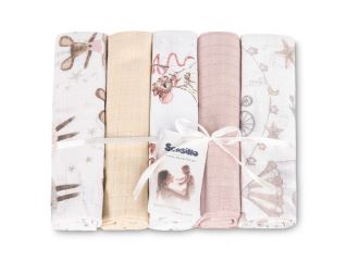 Tetra pleny Basic 70×80 cm Mouse pink - sada 5 ks, 100% bavlna