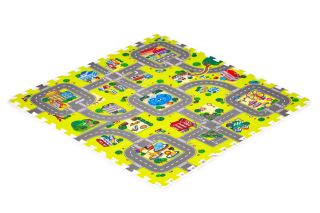 Pěnové puzzle, podložka - Město, 9 dílů (2)