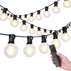 Zahradní LED světelný řetěz, girlanda 15 m, 25x LED, 9 režimů, 9 W