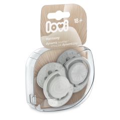 Lovi Silikonové dynamické dudlíky 18m+, Harmony Boy, šedá (1)