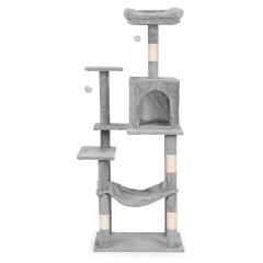 Velké škrabadlo pro kočku 146 cm - šedé (3)