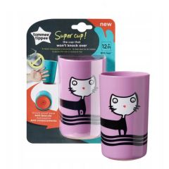 Tommee Tippee Stabilní hrnek Super Cup 300 ml 12m+ Kočička , fialový (1)
