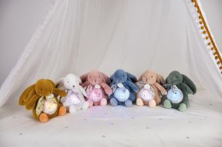 Doudou Hrací skříňka s projekcí Králíček modrý (1)