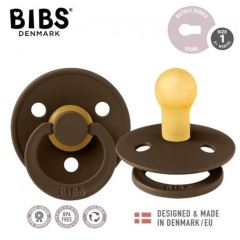 Kaučukový dudlík BIBS, 0-6 m, tm. hnědý (1)