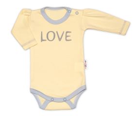 Body dlouhý rukáv Love - žluté