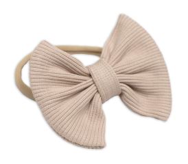3D sada LADY, bavlna, body kr. rukáv, suknička s láclem, čelenka, béžová/bílá (4)