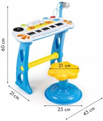 Eco Toys Klávesové varhany s mikrofonem mp3 - modré (2)