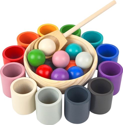 2Kids Toys Duhové kuličky a kalíšky 12 barev
