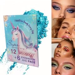 Dětská kosmetická paleta Glitter Unicorn se zrcátkem (2)