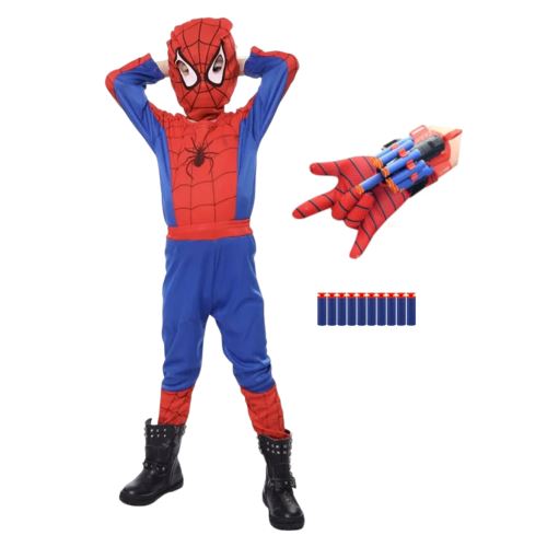 Dětský kostým Spiderman s vystřelovákem 122-134 L (577758)