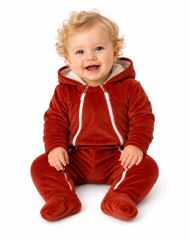 Kojenecký overal VELVET, Baby Fox - hnědý, Mamatti