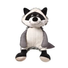 BabyOno Plyšová hračka s chrastítkem Racoon Rocky Mýval, černo-bílý