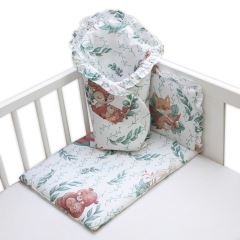 Sada pro panenku 3D - zavinovačka, peřinka a polštářek, Lulu Natural,mátová (3)