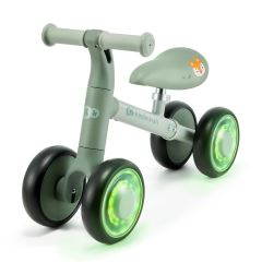 Odrážedlo CUTIE FLASH se světelnými koly RGB – čtyřkolové odrážedlo pro děti od 12m, green