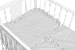 2-dílné bavlněné povlečení s volánkem SOFT, Baby Nellys, šedé (1)