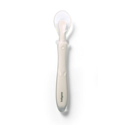Silikonová lžička měkká, flexibilní - béžová, BabyOno