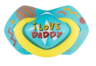 Canpol Babies 2 ks symetrických silikonových dudlíků, 6-18m, Neon Love Baby, modré (2)