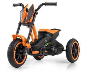 Dětská motokára RIDER – šlapací gokart, 3+, nosnost 30 kg - oranž