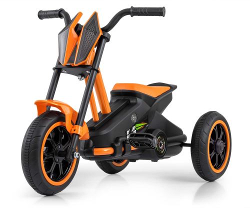 Dětská motokára RIDER – šlapací gokart, 3+, nosnost 30 kg - oranž