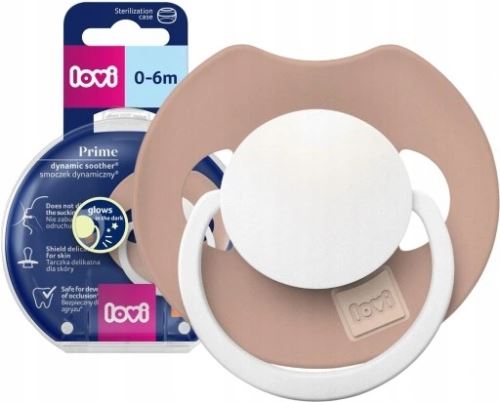 Dudlík LOVI Prime Glow 0-6m, svítící, Blush