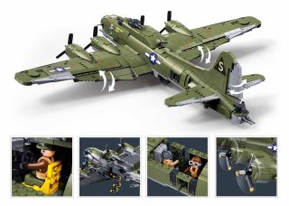 Sluban Model Bricks M38-B1367 Americký bombardér B-17G v měřítku 1:44 (3)
