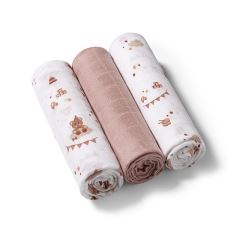 Mušelínové plenky BabyOno, Super Soft hnědé, 100% bavlna, 3 ks x 70x70cm, Cirkus
