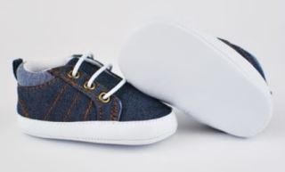 Kojenecké capáčky/botičky, plátěné, jeans, Boy, (2)
