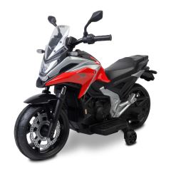 Elektrická motorka Honda NC750X pro děti – LED, USB, 3-8 let, červená, černá