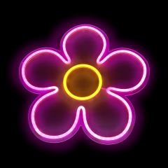 LED Neon lampička USB do dětského pokoje - Květ (1)