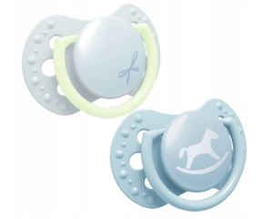 Lovi Silikonové dynamické dudlíky 0-2m, Baby Shower Boy - modré