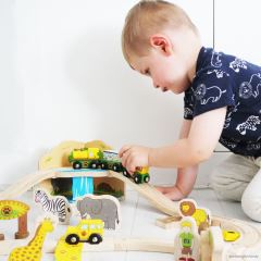 Bigjigs Rail Dřevěná vláčkodráha Safari (10)