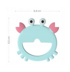 GiliGums Dětské silikonové kousátko Crab Teether, 3m+, 1 ks, mátový (1)
