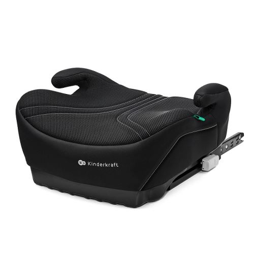 Dětský podsedák ISOFIX i-Size 125–150 cm – lehký, AIR FLOW, černý