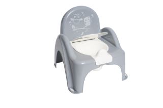 Dětský nočník pro děti s vyjímatelnou nádobou, ergonomický - Sovičky v šedé